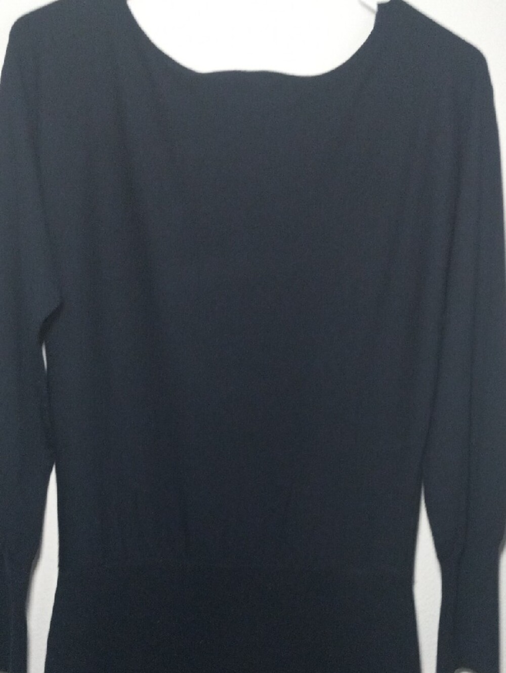 Theory Black Long-Sleeve Knit Sheath Dress - Picture 7 of 8